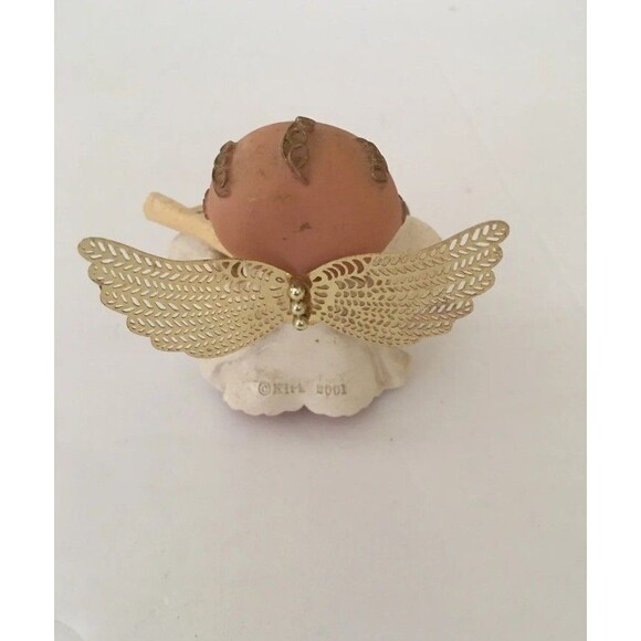 Angel Cheeks Figurine Hooray You Did It ! Russ Berrie Kirk Kritters 2001 NEW - Picture 2 of 4